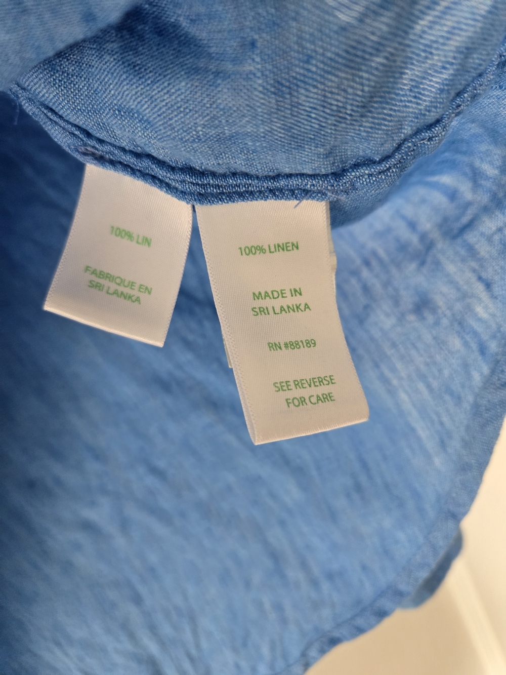 Lilly Pulitzer Women's Blue Linen Button-Up Shirt - Picture 4 of 10